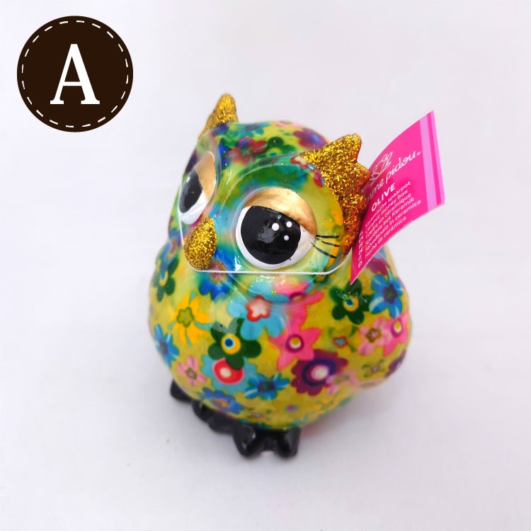 おふくろう POMME PIDOU ポンピドゥ 貯金箱 AS301-100 10cm 陶器製 ふくろう