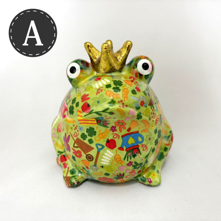 POMME PIDOU ポンピドゥ 貯金箱 AS302-180 W13cm 陶器製 かえる カエル
