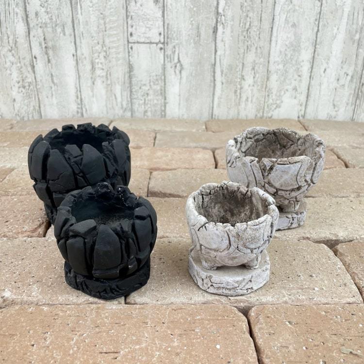 植木鉢 おしゃれ アンティークポット CC353-100-BK 3号(10cm) 鉢底穴