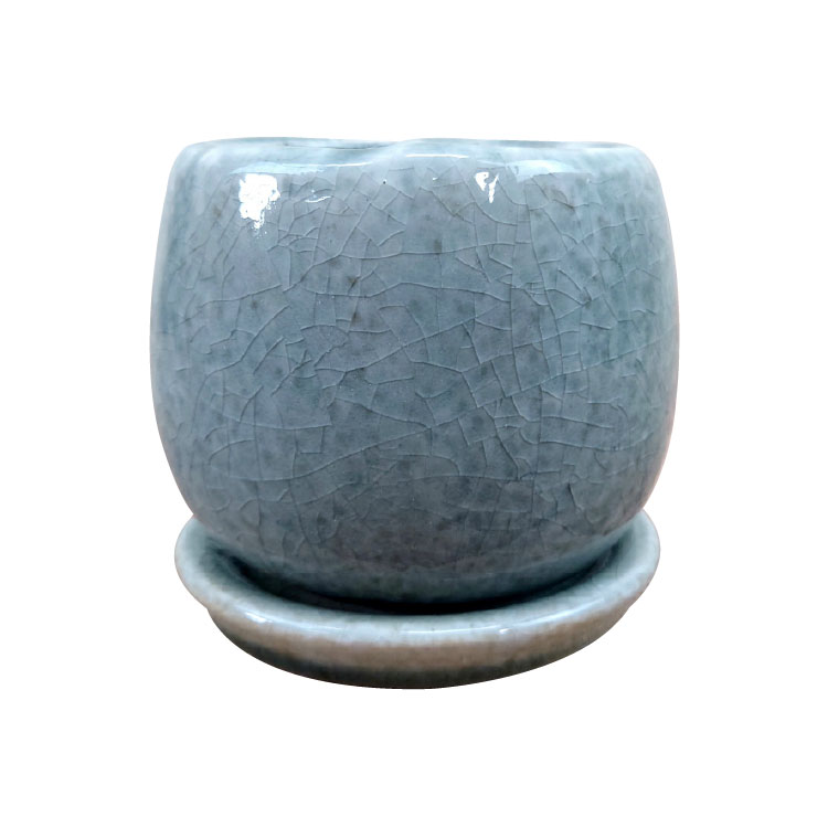 植木鉢 おしゃれ 陶器鉢 釉薬がきれいな卵型ポット MM038-115 4