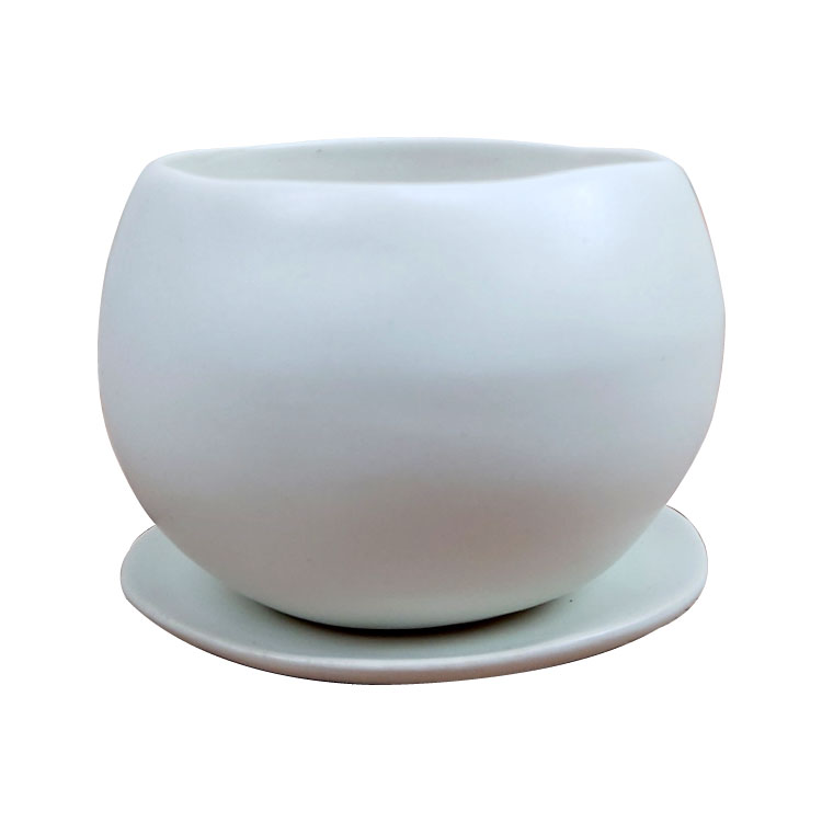 植木鉢 おしゃれ 陶器鉢 卵型ポット MM069-115 4号(11.5cm) 鉢底穴有り