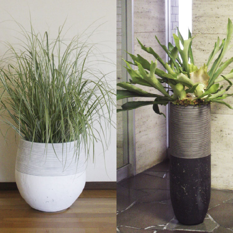 植木鉢 おしゃれ グラスファイバーの鉢カバー MM308-480 8号(24cm