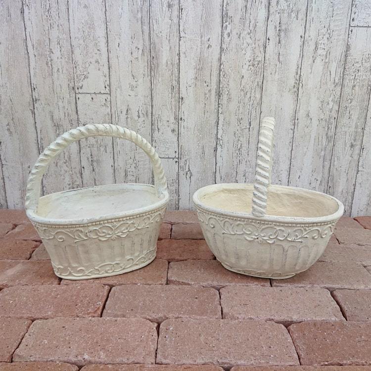 植木鉢 おしゃれ グラスファイバー ガーデンバスケット UN264-265 W26