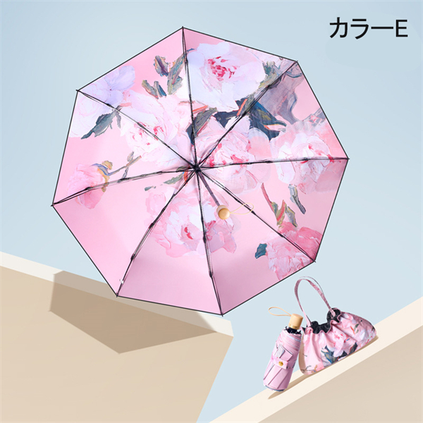 同色収納袋付き 8本骨 日傘 雨傘 レディース メンズ 折り畳み傘