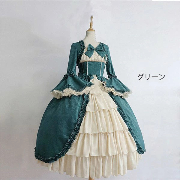 ロリータ ビッグカラー ワンピース クラロリ 単品 ゴスロリ 長袖