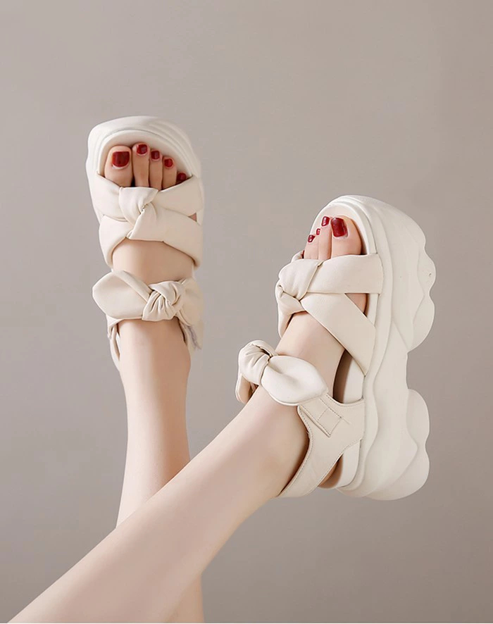 サンダル 厚底 レディース かわいい オシャレ 脚長 ヒール7cm レジャー