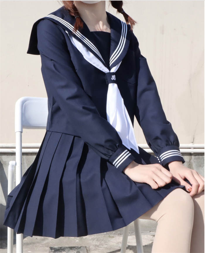 新品未使用 セーラー服 大きいサイズ 6l コスプレ 制服 長袖 上下セット 大きいサイズ セーラー服 長袖 上下セット ぽっちゃり JK制服