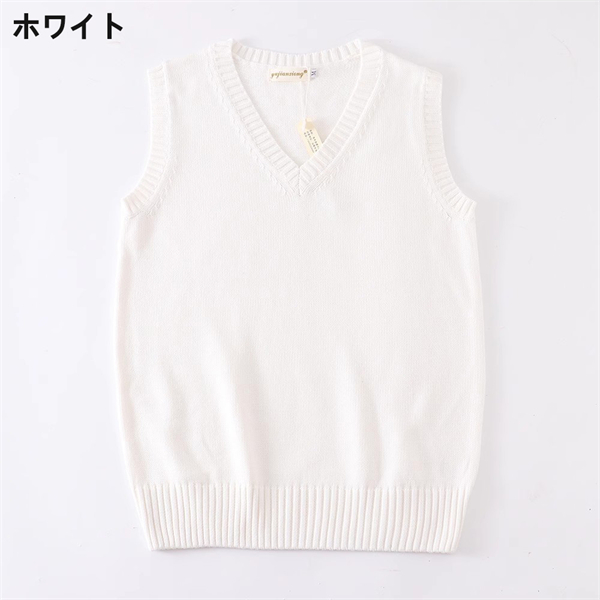 学生風 トップス Tシャツ ベスト 袖なし 袖あり 長袖 Vネック ハイネック 2点セット ツーピース かわいい 大人可愛い カジュアル 大人 上品 おしゃれ かっこいい スクールニットベスト スクール ベスト Vネック 袖なし