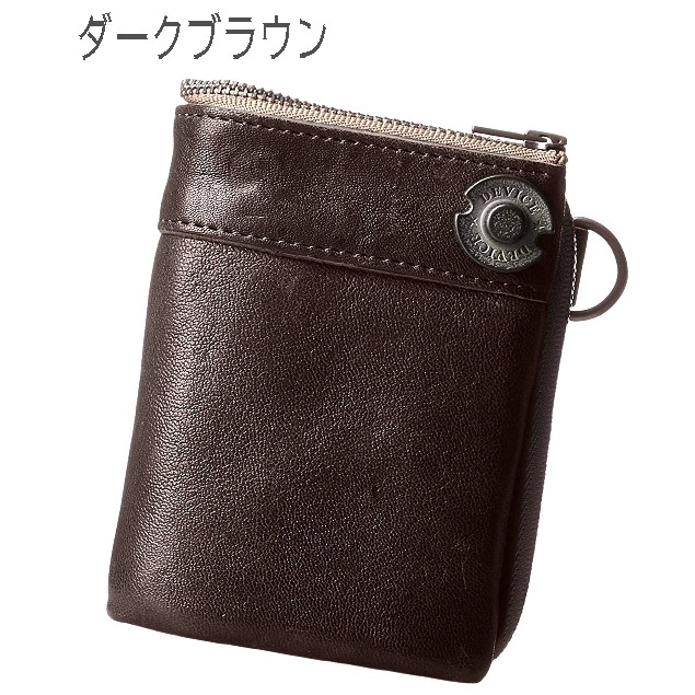 財布 メンズ財布  デバイス メンズ二つ折れ財布（小銭入れあり）ヴィンテージ仕上げ DKW17058 ラム革 ヴィンテージ カジュアル  収納 多機能 |  | 01