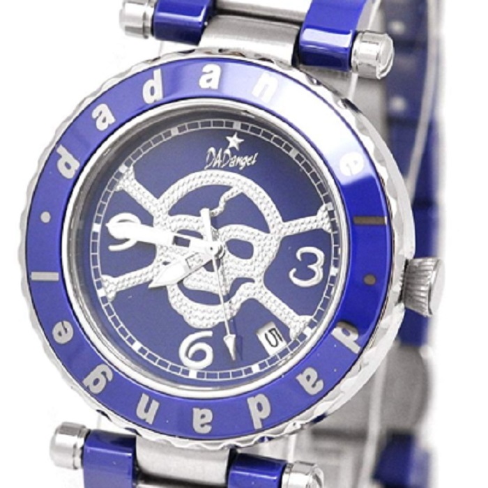 ダッドエンジェル メンズ腕時計 10気圧防水 メンズ クォーツ スカル セラミック｜shop-k-yu｜02