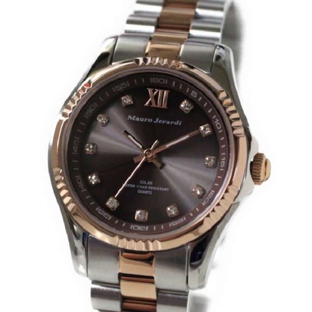 腕時計 レディース腕時計 ソーラー マウロジェラルディ  レディースウォッチ ５気圧防水  ピンク シェル 電池交換不要 クリスタル プレゼントに最適 エコ｜shop-k-yu｜02