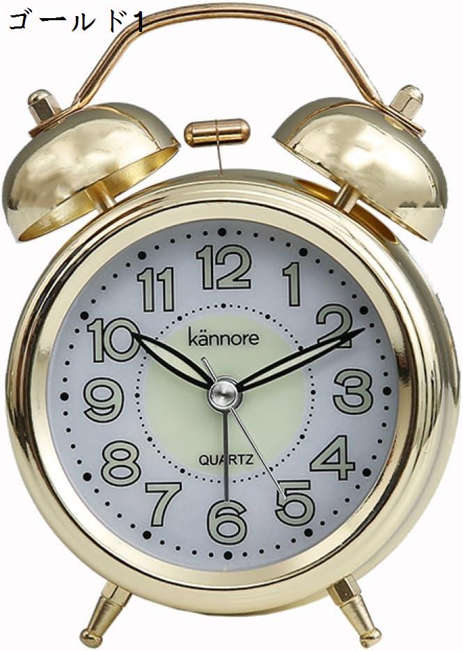目覚まし時計 子供 ゴールド めざまし時計 大音量 こども かわいい 置物 置き時計 光 アラームクロック S 卓上時計 電池式 オブジェ｜shop-kaeru｜03