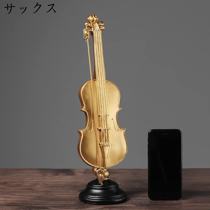 サックス 置物 大型 樹脂サックスモデル アクションフィギュア サックス楽器モデル L レジン製 スタンド 音楽 楽器装飾 置き物 収集品｜shop-kaeru｜02