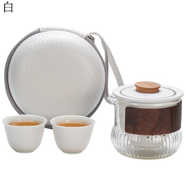 携帯用 旅行ティーセット 茶具セット 茶器 中国茶器 耐熱 軽量 携帯式 手作り 茶の入れ お茶出し 磁器 急須セット 湯呑み 中華風｜shop-kaeru｜02