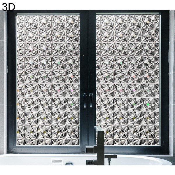 窓用フィルム ガラス飛散防止シート 3m 断熱 遮熱 UVカット 接着剤必要なし 遮光 3D 水で貼る 半透明 窓 めかくしシート トイレ｜shop-kaeru｜02