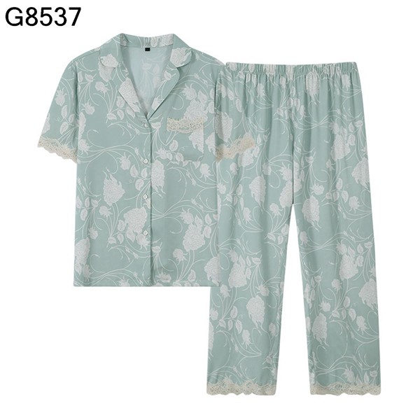 花柄 上下 セット レディースパジャマ 前開き ルームウェア 短袖 薄手 ゆったり 大きいサイズ 柔...