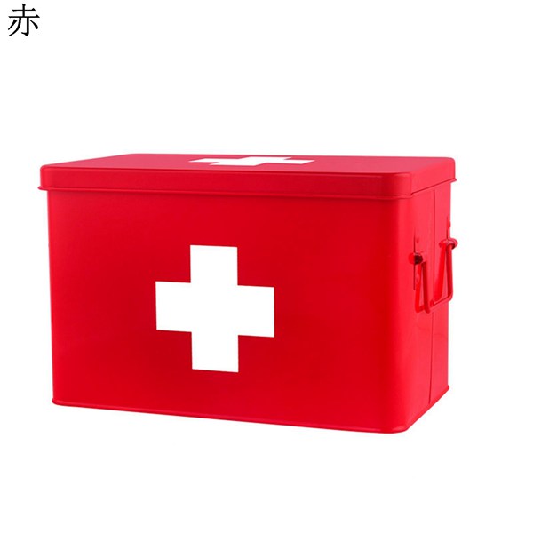 薬箱 救急箱 薬ボックス 取り外しトレイ付き おしゃれ 大容量 応急ボックス くすりいれケース ピルボックス 錠剤薬箱 薬 携帯用 工具箱｜shop-kaeru｜02