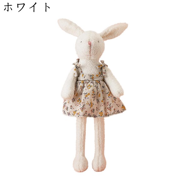 ウサギぬいぐるみ 抱き枕 兎の人形 花柄ドレス うさぎ 可愛い 柔らかい もこもこ かわいい 動物 おもちゃ お子さんへの誕生日プレゼント｜shop-kaeru｜02
