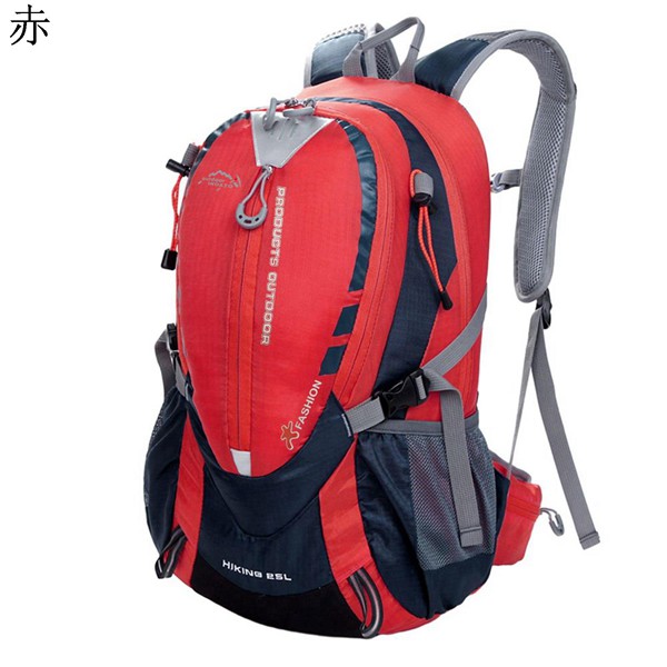 ザック 登山用リュック 25L 救援笛付き ウェストベルト 反射 多機能 撥水 大容量 アウトドアバ...