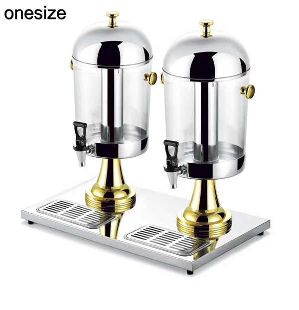 ステンレススチール ジュースディスペンサー ジュース ドリンクディ スペンサー ジャグ 商業用 透明 パーティー ビュッフェバー 蛇口付き