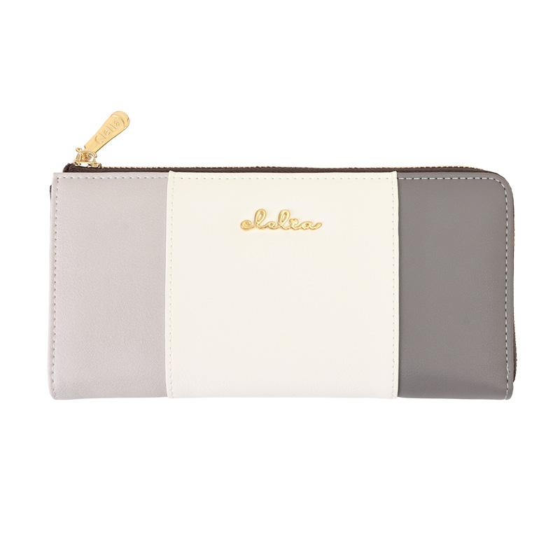 Clelia（クレリア） 財布 レディース 長財布 大容量 ストライプ L字