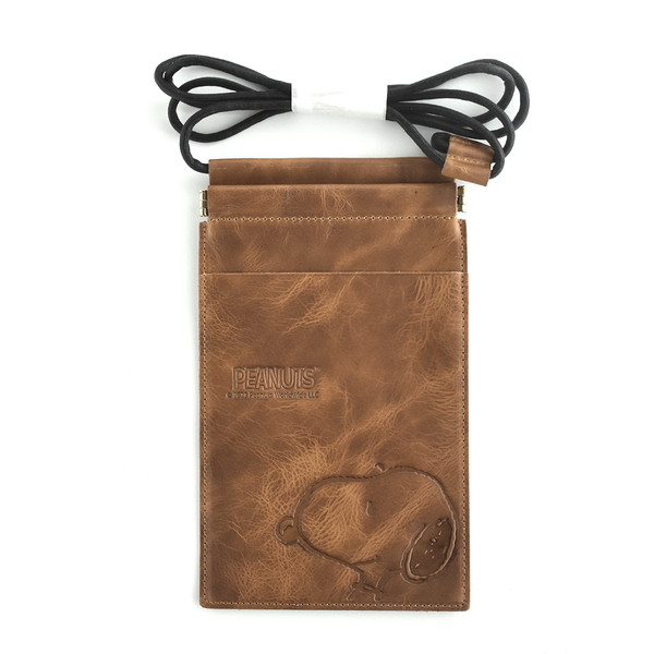 SNOOPY（スヌーピー） スマホショルダー レディース 本革 スマホポーチ