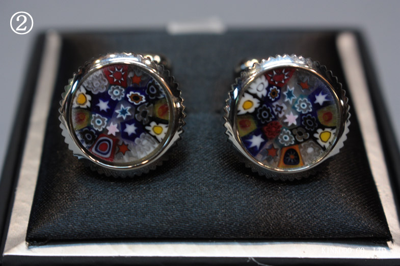 MON ART（モンアート） ラウンド・モザイク カフリンクス｜Made in Italy |  | 02