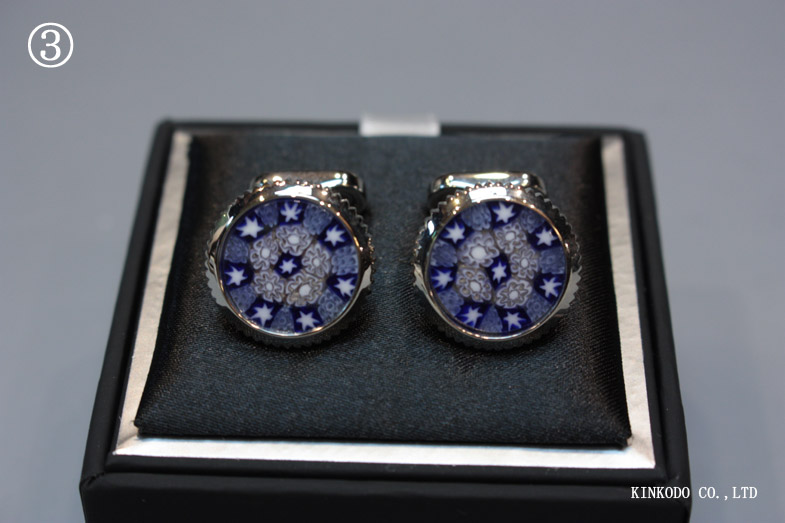 MON ART（モンアート） ラウンド・モザイク カフリンクス｜Made in Italy |  | 03