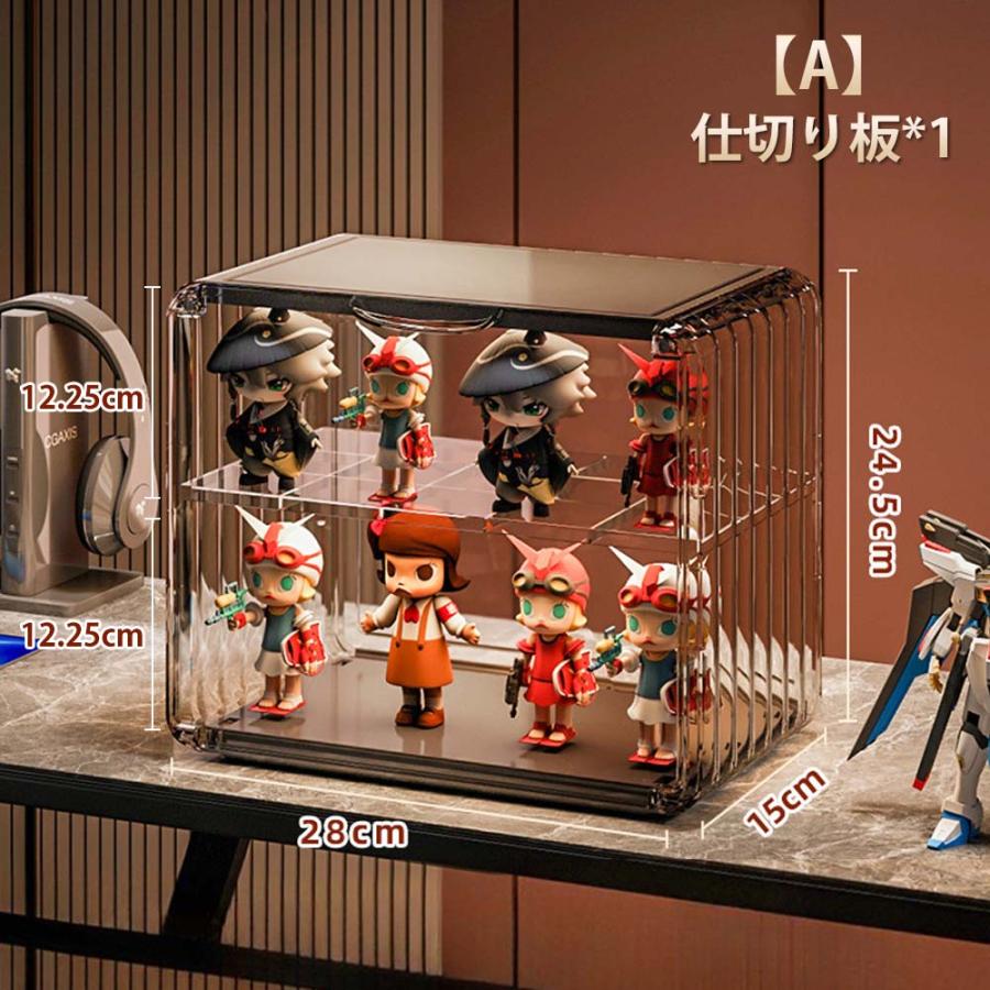 コレクションケース アクリル製 フィギュアケース 2段 3段 ステージ ディスプレイケース 薄型 卓上 透明 防塵 コレクションケース棚 模型 展示用 透明扉 透明収｜shop-kiyomi｜03