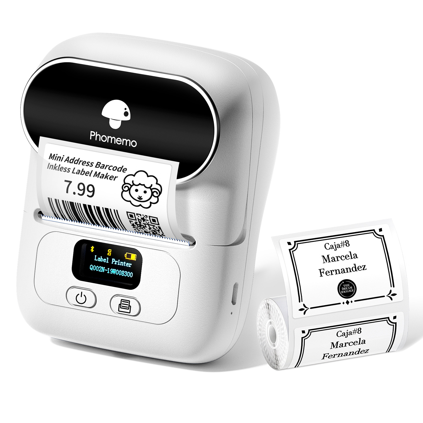 Phomemo ラベルプリンター M110 感熱ラベルプリンター ポータブル型 スマホ対応 Bluetooth接続 印刷 宛名/DIY/手書き/値札/バーコードに適用｜shop-kiyomi｜02