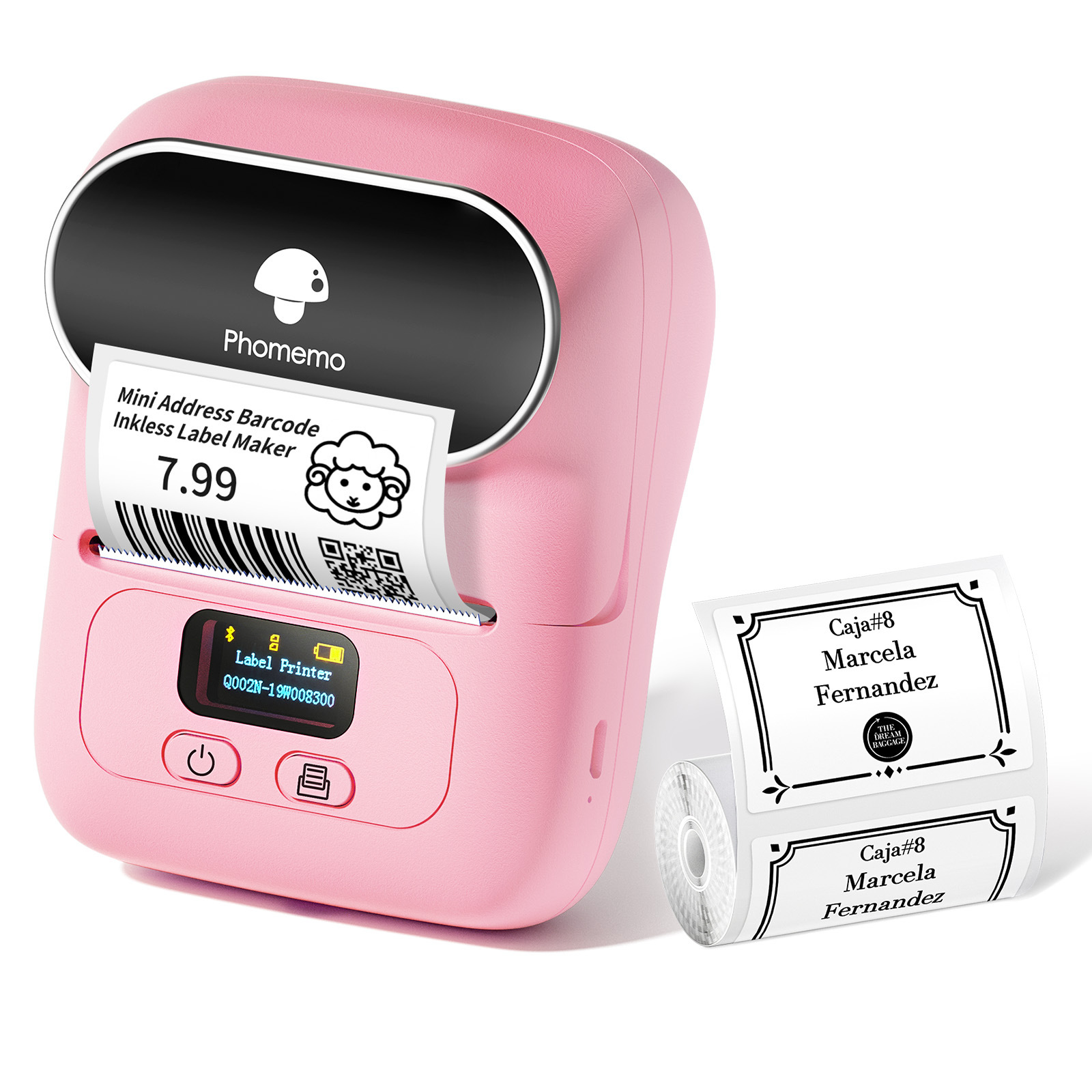 Phomemo ラベルプリンター M110 感熱ラベルプリンター ポータブル型 スマホ対応 Bluetooth接続 印刷 宛名 DIY 手書き 値札 バーコードに適用