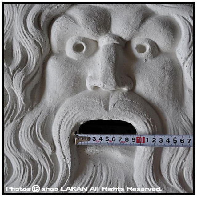 真実の口 レリーフφ68cm イタリア製洋風庭園 石造壁面オブジェ / イタルガーデン社 AV3839