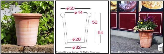 アルトポット φ50cm 高級 テラコッタ製 植木鉢 / ベノッチ社 BE-150A