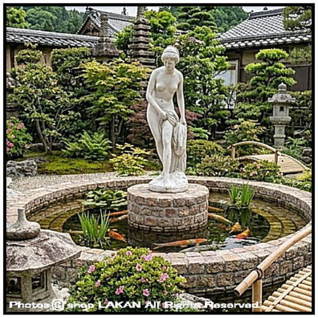 ST-018200 大理石像 クラシック 水浴の女性像 