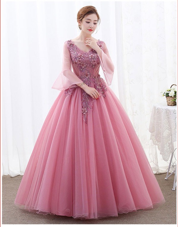 ドレス 大人 ピアノ 発表会 演奏会 ピアノ発表会 演奏会用 M-6L ドレス 大人 ピアノ発表会 ドレス 演奏会 結婚式 フェミニン パーティードレス ロングドレス 袖あり お呼ばれ 20代 30代 可愛い フェミニン ワインレッド