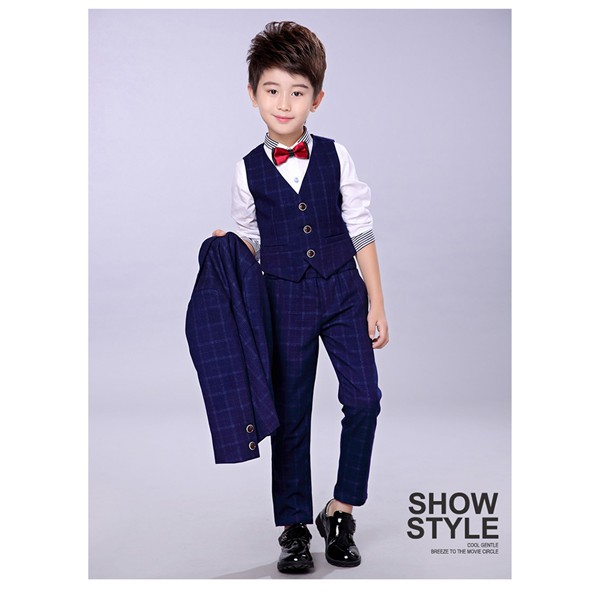 100cm~160cm卒業式 入学式 子供フォーマル チェック柄 スーツ 男の子