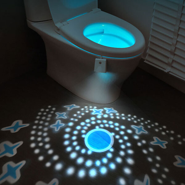 人感センサー搭載 トイレ LED カラフル センサーライト 2パック 光る 可愛い トイレライト 便器 便座 防水トイレ照明 自動点灯 節電 2個セット USB充電式｜shop-mirise
