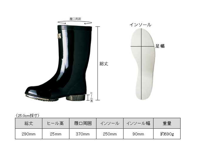 ミツウマ 水中長 1号 裏地無し 総ゴム製 長期保管品 24cm tokutuya-sunpo.jpg