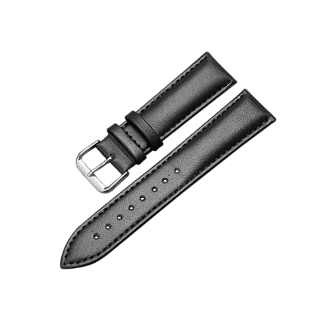 ジラールペルゴ皮ベルト20✖️16mm黒バネ棒付き 腕時計 ベルト 牛革 交換 工具 バネ棒付 12mm 14mm 16mm 18mm 20mm
