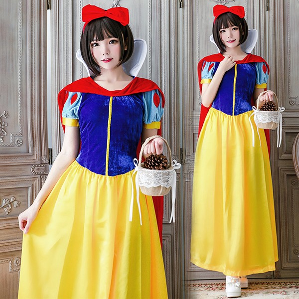 白雪姫ドレス プリンセス ワンピース お姫様 女王 童話 ハロウィン衣装 