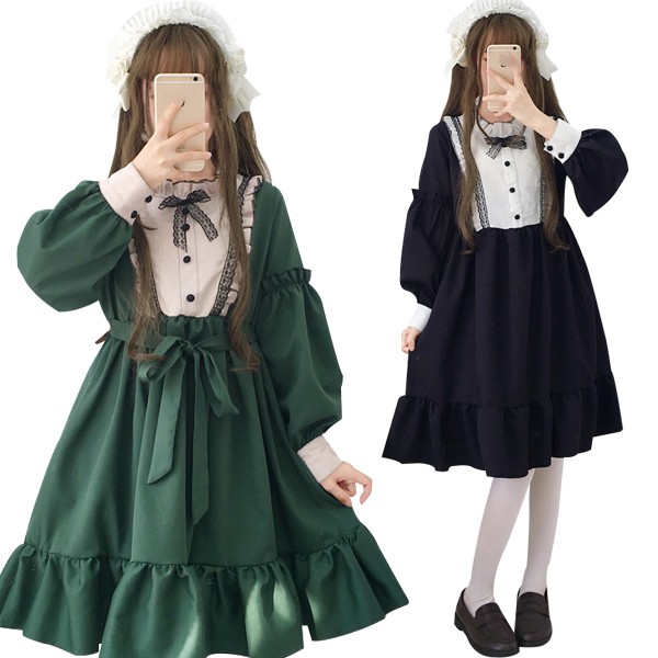 ワンピースレディーズ ロリータ ワンピース フリル Lolita 切り替えワンピース お嬢様 フレアワンピース 膝丈 丸襟 長袖 森ガール 洋服 少女 ロング 原宿系 Cl1192 ショップモモ 通販 Yahoo ショッピング ワンピースレディーズ ロリータ ワンピース フリル Lolita 切り替えワンピース お嬢様 フレアワンピース 膝丈 丸襟 長袖 森ガール 洋服 少女 ロング 原宿系 Cl1192 ショップモモ 通販 Yahoo ショッピング