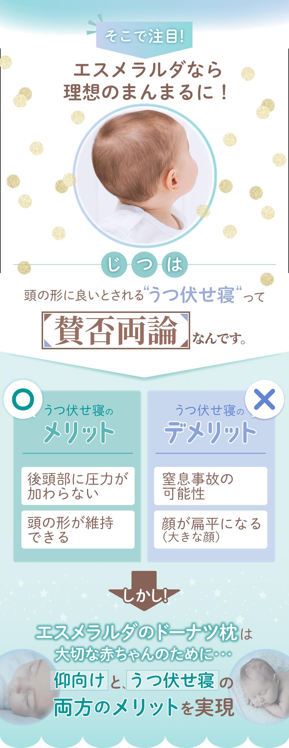 呼吸する赤ちゃんの枕 スライド式 向き癖 丸洗いOK ドーナツまくら ベビー枕 送料無料 赤ちゃん まくら 枕 ベビー枕 ベビーピロー ギフト プレゼント 出産祝い 出産準備 おしゃれ かわいい インスタ映え 丸い頭 エスメラルダの枕