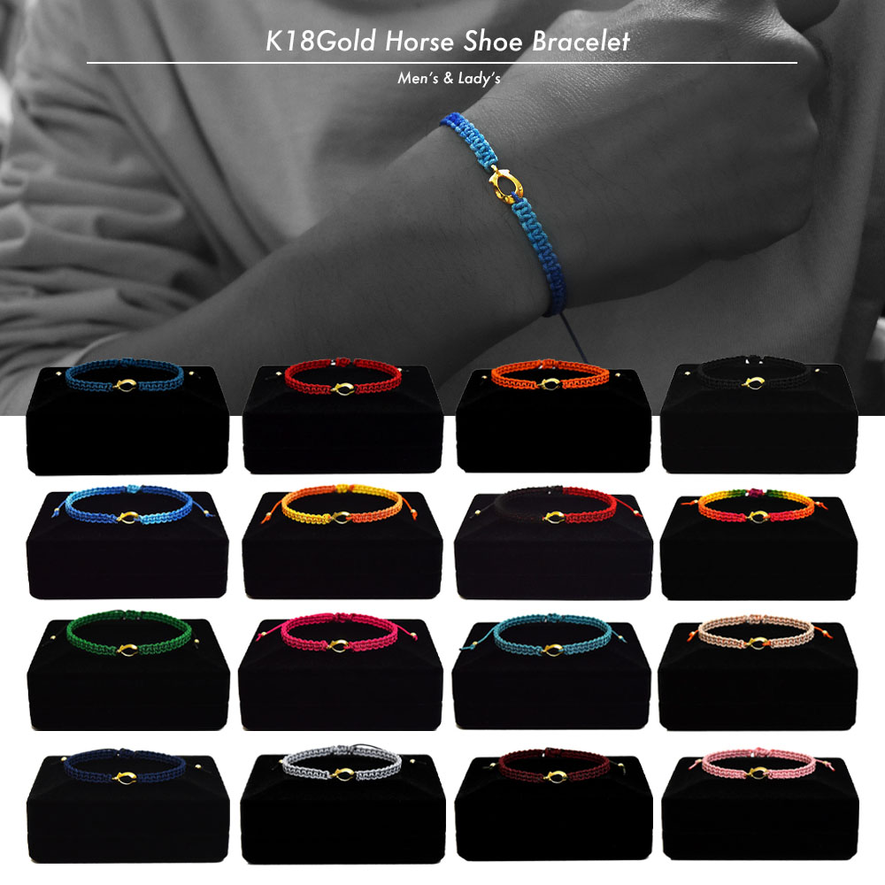 K18 ゴールド ブレスレット ホースシュー メンズ レディース 18金
