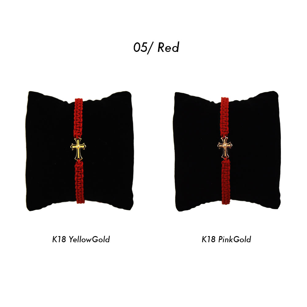 K18 ゴールド クロス ブレスレット ペア アンクレット メンズ