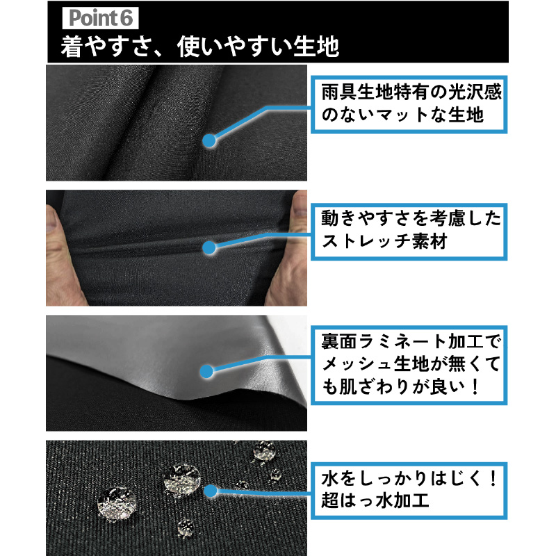 男性用サイクルレインコート12