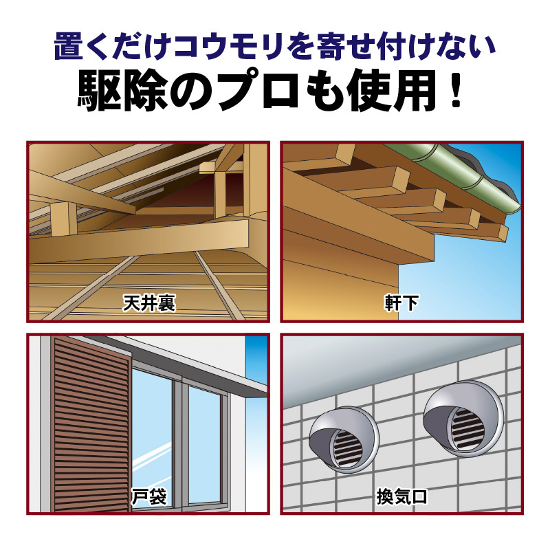 天然成分忌避剤　コウモリ、バイバイ！5