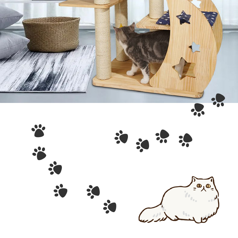 キャットタワー 木製 ムーン(Moon) YL-3 木登りタワー 猫タワー