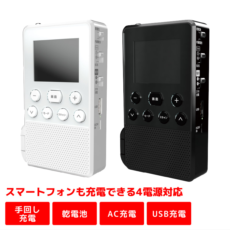 STAYER 2.4インチ 手回し充電式ワンセグＴＶラジオ SH-GDHT ポータブル