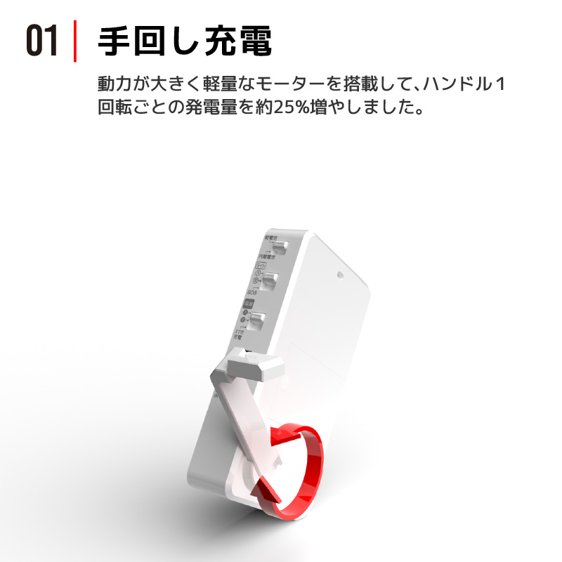 手回し充電式ワンセグTVラジオ4