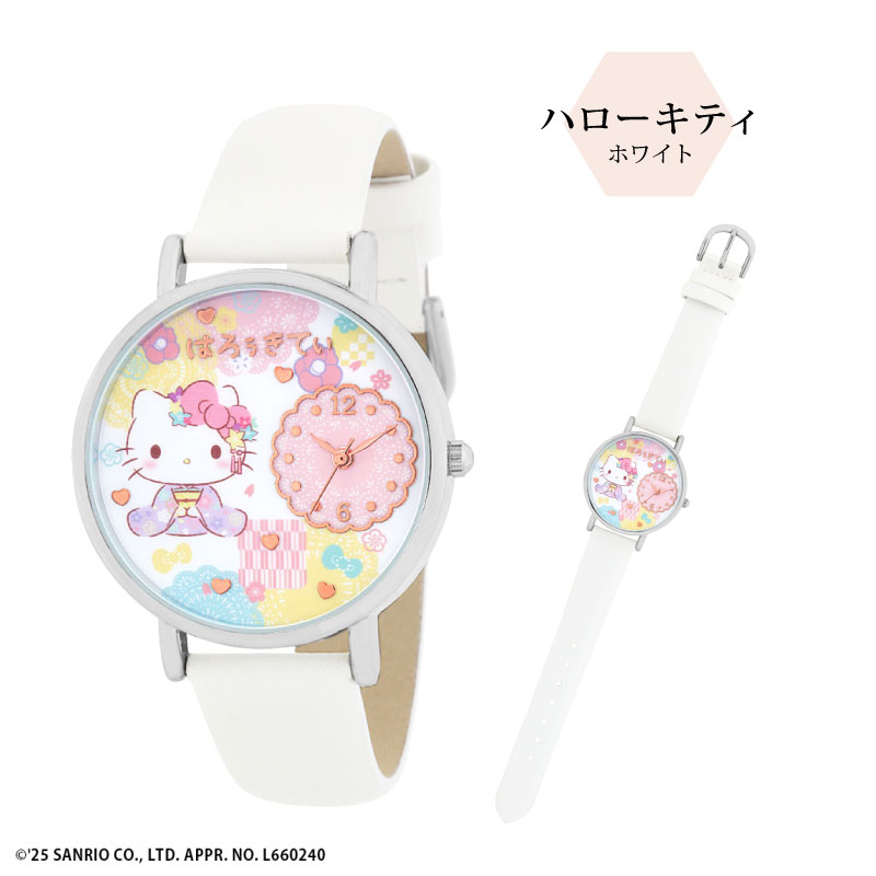 日本製 サンリオ 革ベルトウォッチ ハローキティ シナモロール クロミ